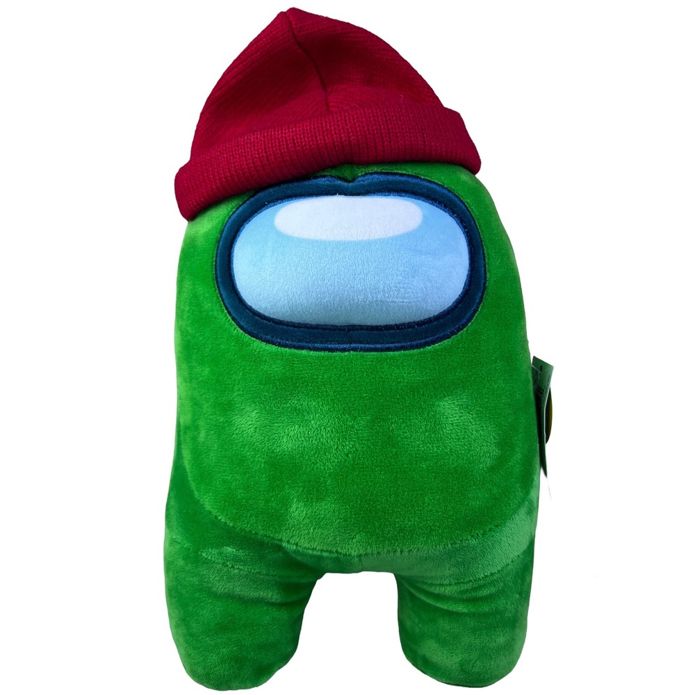 Among Us Toikido YuMe Green Plush Beanie Hat 12 Inch NWT